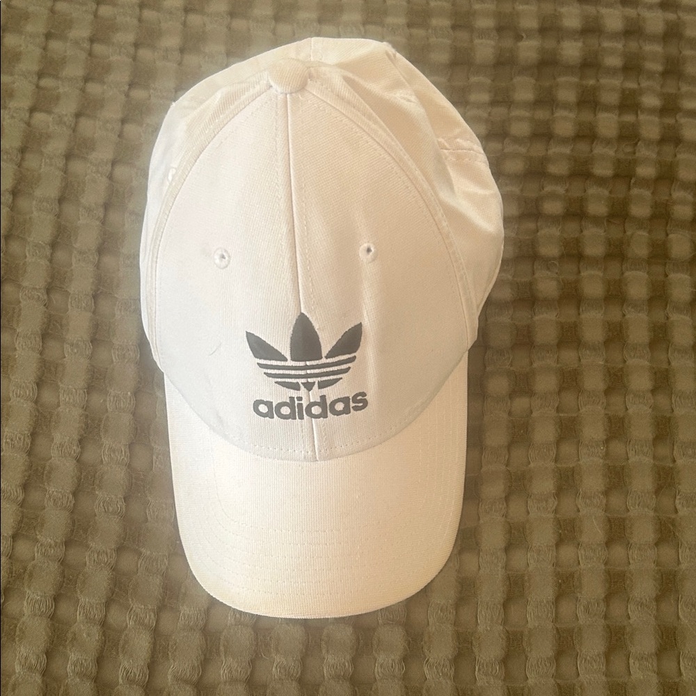 Adidas White Cap with Black Logo